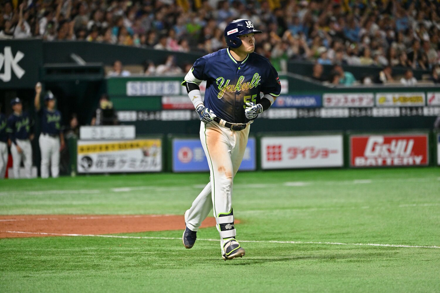 ホームラン14本でセ・リーグトップをいくヤクルトの村上宗隆（6月27日現在）。開幕直後には「打球速度と飛距離が比例していない感覚」と語っていた　©︎Hideki Sugiyama