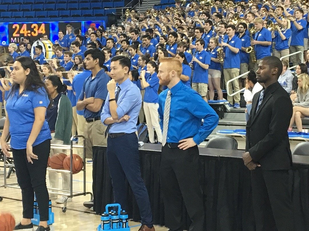 UCLA時代は女子バスケや男子バレーを担当した(写真=本人提供)