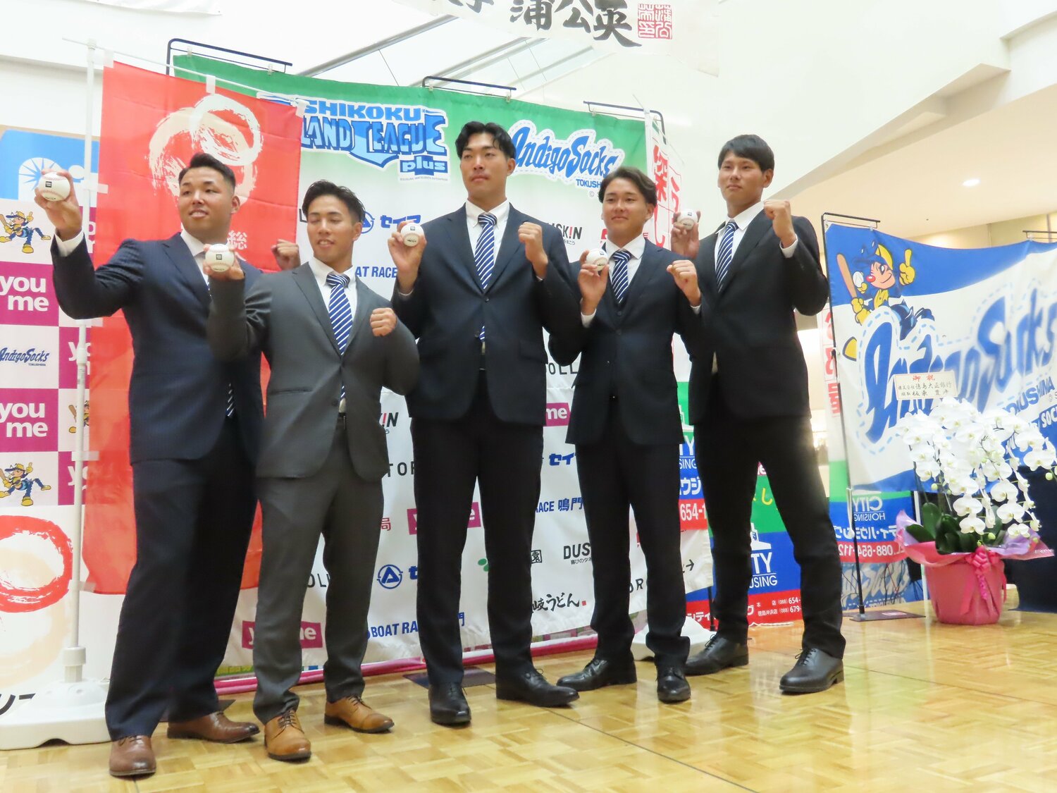 (左から)斎藤、岸本、篠崎、髙橋、安藤 ©Kou Hiroo