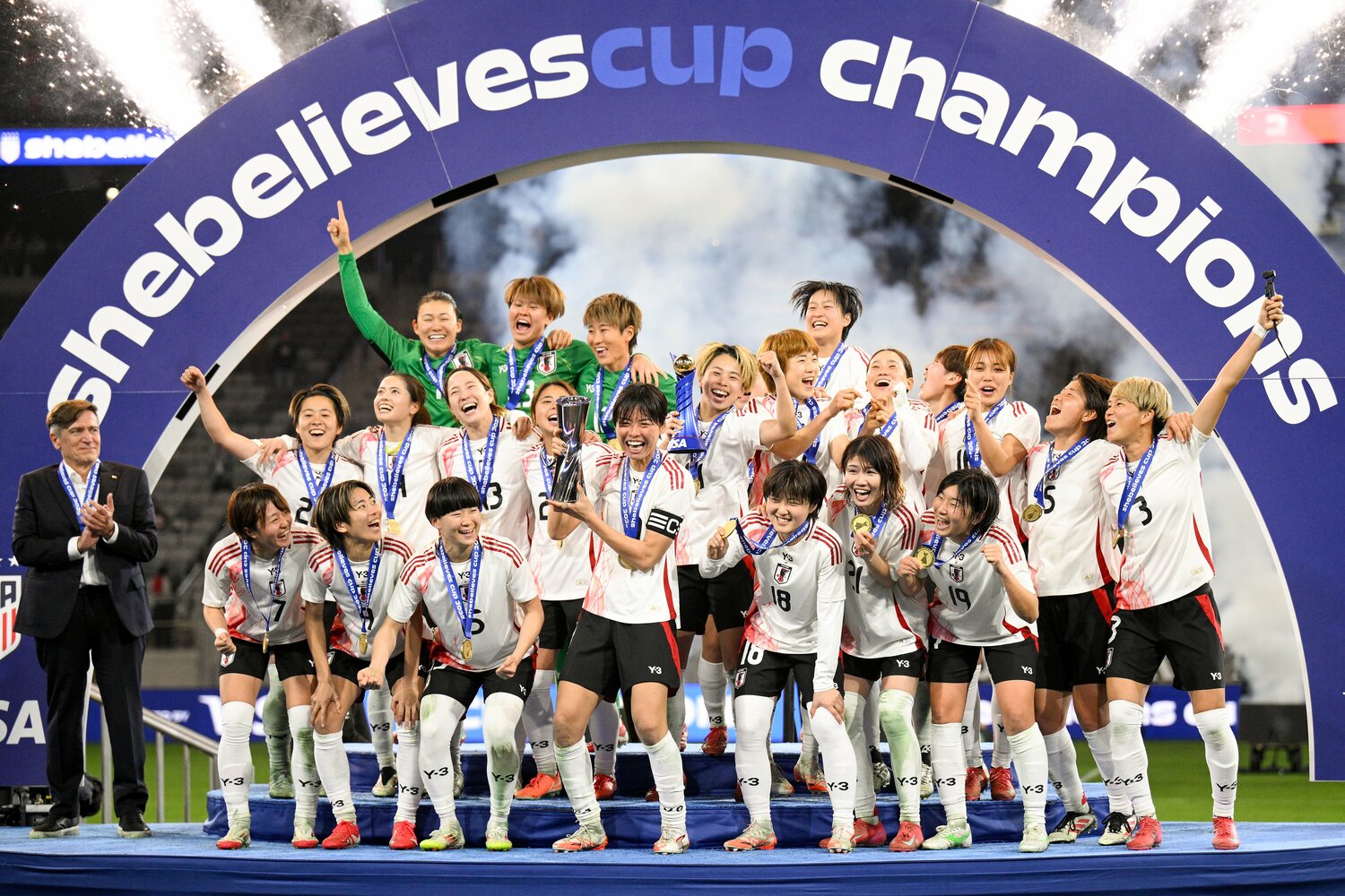 シービリーブスカップを優勝した、なでしこジャパン　©Getty Images