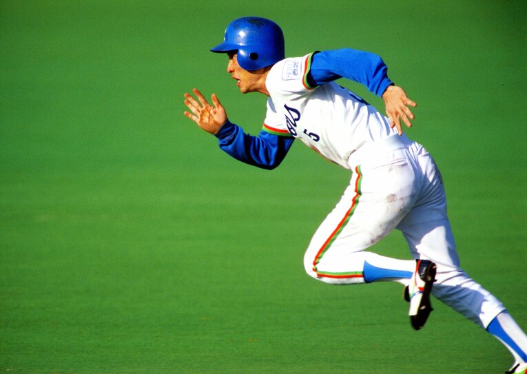 現役時代の辻発彦（1986年日本シリーズ）　©BUNGEISHUNJU