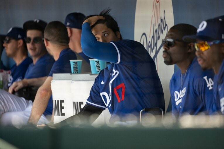 Numberカメラマンのオリジナル撮影「2024ドジャースキャンプ」での大谷（20枚超の5枚目）　©Nanae Suzuki