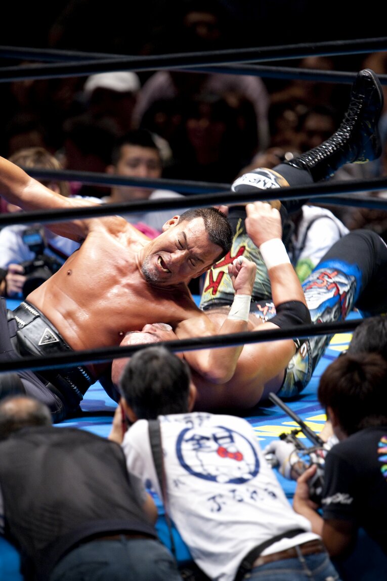 新日本プロレスデビュー25周年興行（2009年）武藤敬司vs蝶野正洋　©︎Toshiya Kondo