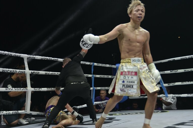 1年ぶりの復帰戦となったベイリー・サグデン戦　©ABEMA