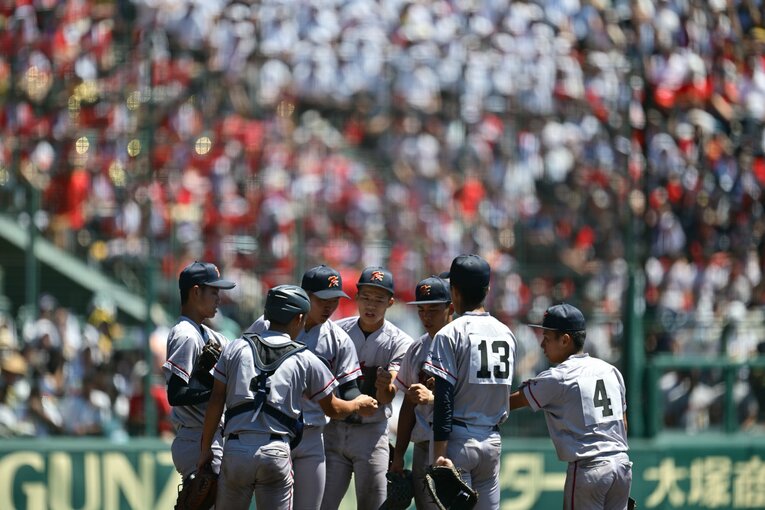 今夏の甲子園を制した京都国際ナイン ©Hideki Sugiyama