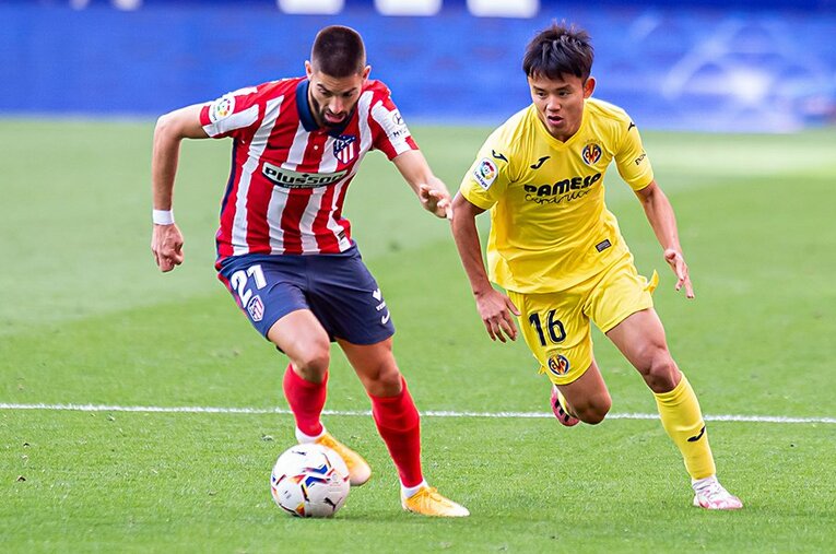 ビジャレアルでここまでプレータイムが限られている久保建英。ヘラルド・モレノの負傷の報があり、この機会を生かせるか ／ photograph by Getty Images