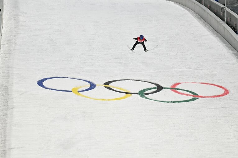 北京五輪LHの小林陵侑　©Naoya Sanuki/JMPA