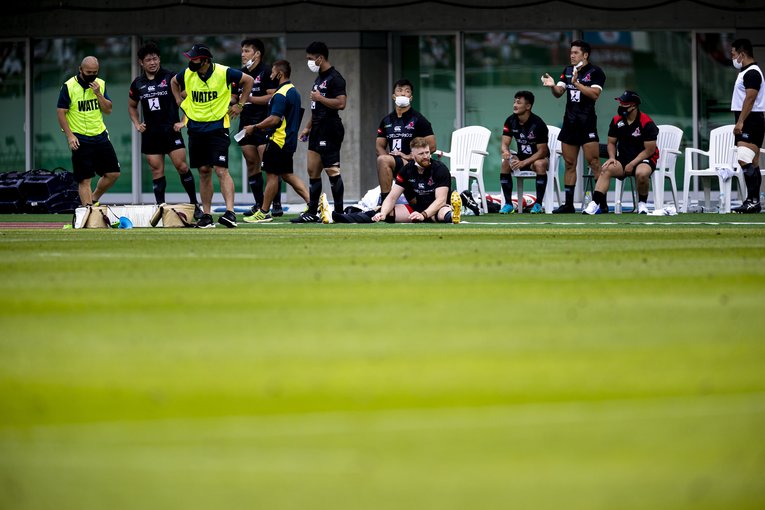 サンウルブズのベンチ　©︎Kiichi Matsumoto
