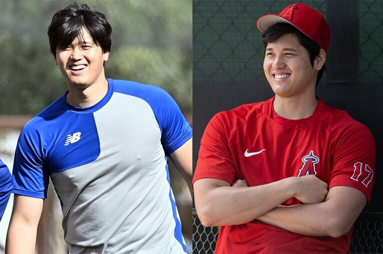 キャンプで汗を流すドジャース大谷翔平。エンゼルス時代からその才能は関係者を感嘆させてきた ／ photograph by JIJI PRESS/Nanae Suzuki