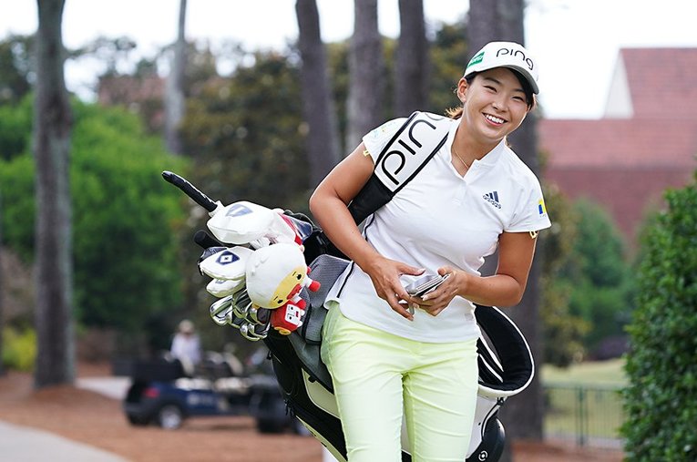 約3カ月に及ぶ海外遠征の集大成となった「KPMG全米女子プロゴルフ選手権」。40位タイと結果は振るわずも、ここで得た経験を日本での戦いに生かす ／ photograph by Shizuka Minami