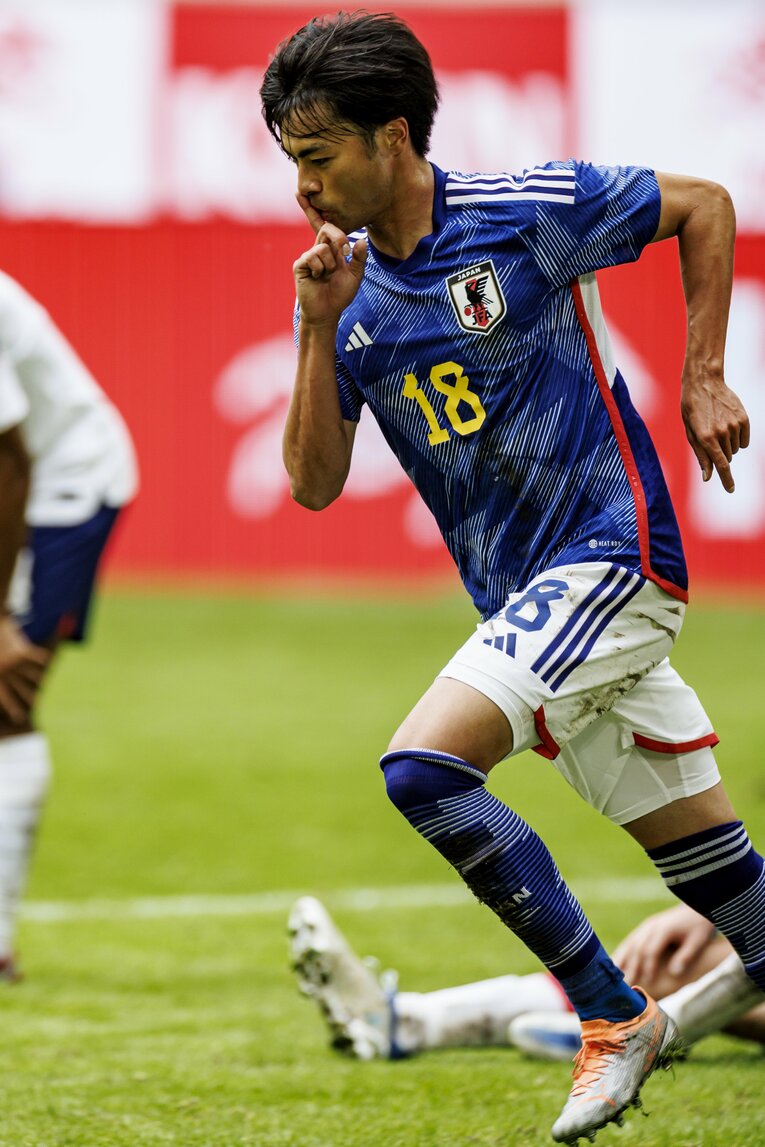 昨年9月のアメリカ戦、三笘のゴール　©Kiichi Matsumoto
