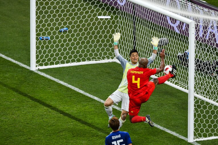 ロシアW杯ベルギー戦の川島　©Takuya Sugiyama/JMPA