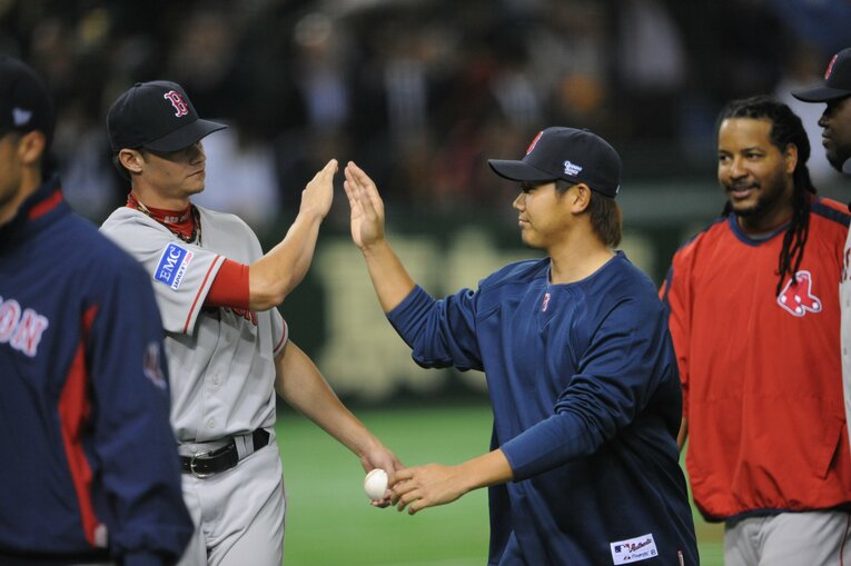 レッドソックス時代の松坂大輔（2008年）©︎Hideki Sugiyama