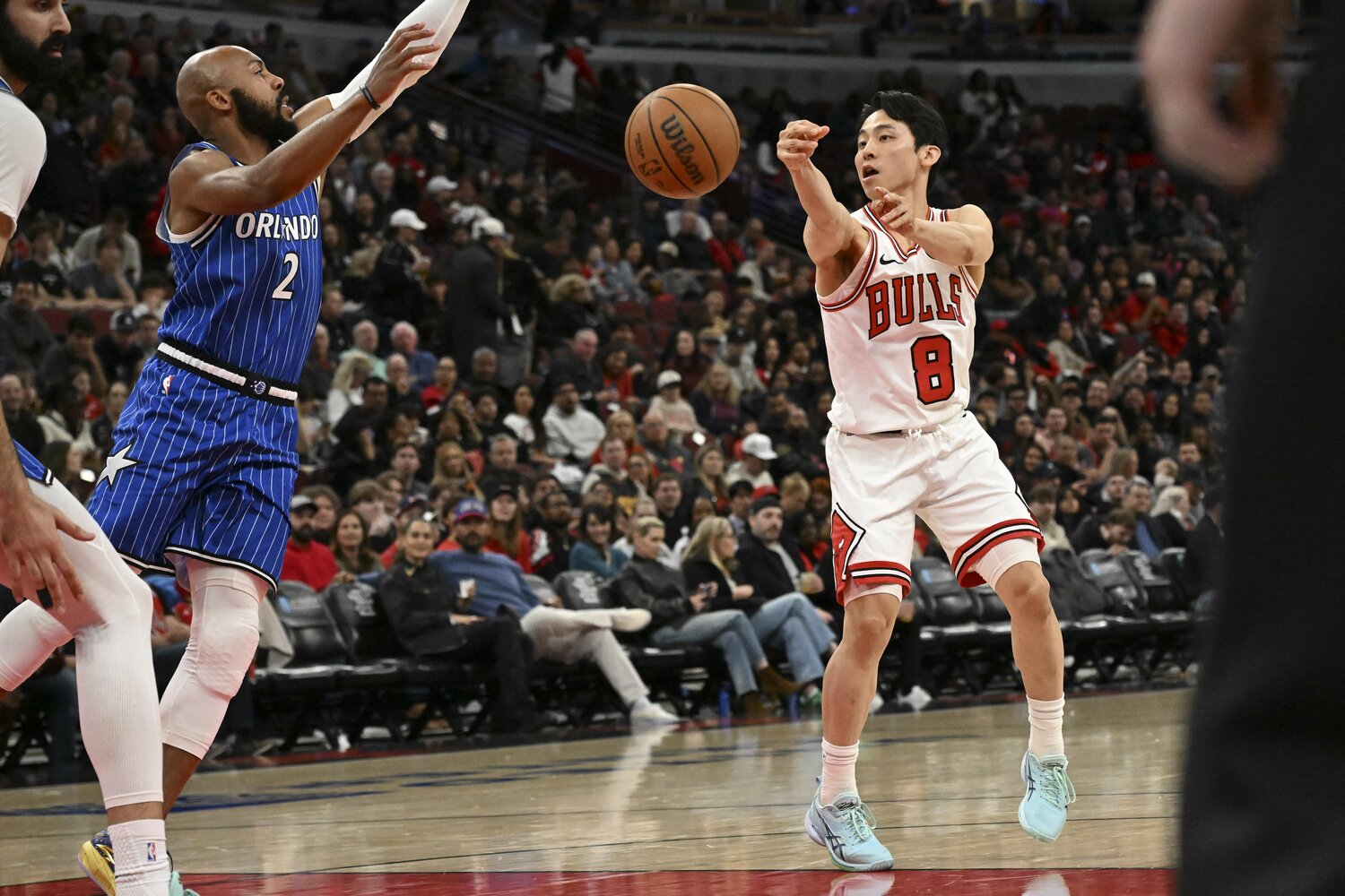 NBAのコートでもキラーパスが光った今シーズンの河村　©︎Imagn/Reuters/AFLO