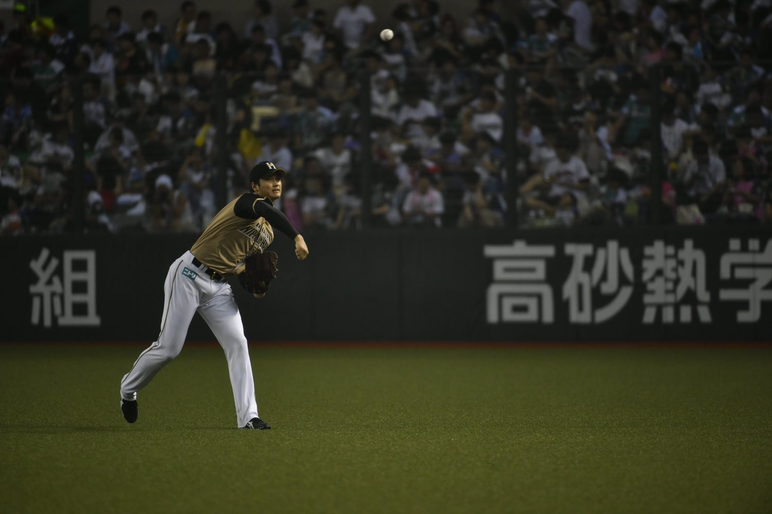 日本ハム時代には外野手として起用されるケースもあったが©Takuya Sugiyama