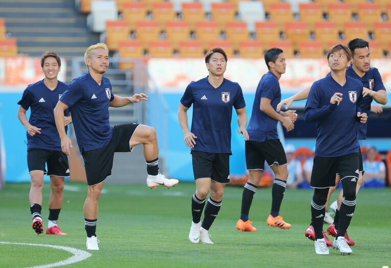 2018年ロシアW杯開幕直前の浅野ら　©JIJI PRESS