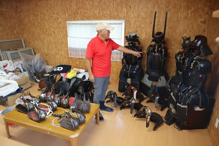 佐藤弘典さん宅の「野馬追部屋」