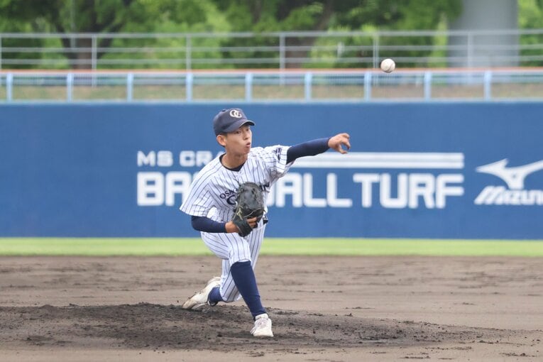 チームのエースを務める左腕・前川　©Fumi Sawai