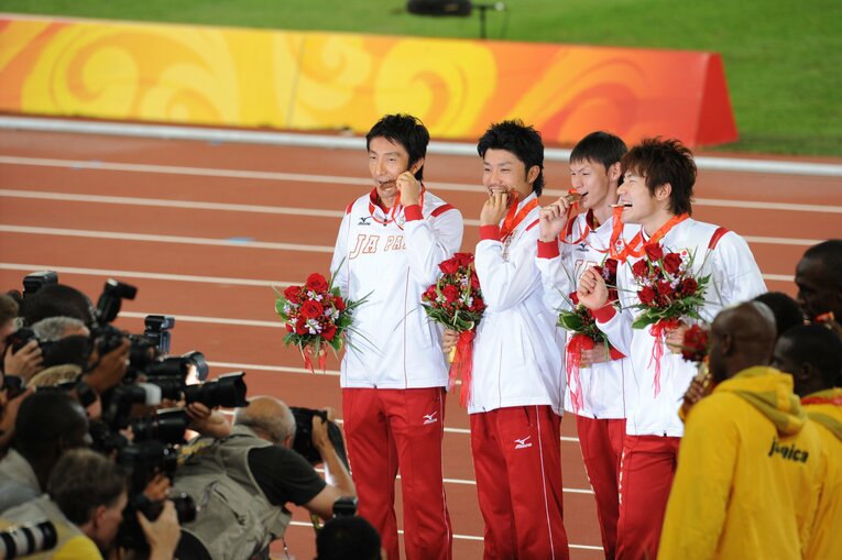 北京五輪のリレー決勝　©JMPA