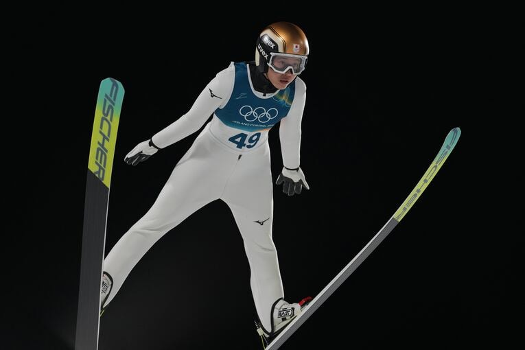 ミラノ・コルティナ五輪女子ノーマルヒルの現地写真【スワイプするとそのほかの写真もご覧になれます】　©Tsutomu Kishimoto／JMPA