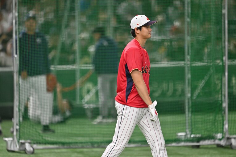 大谷のフリー打撃　©Naoya Sanuki