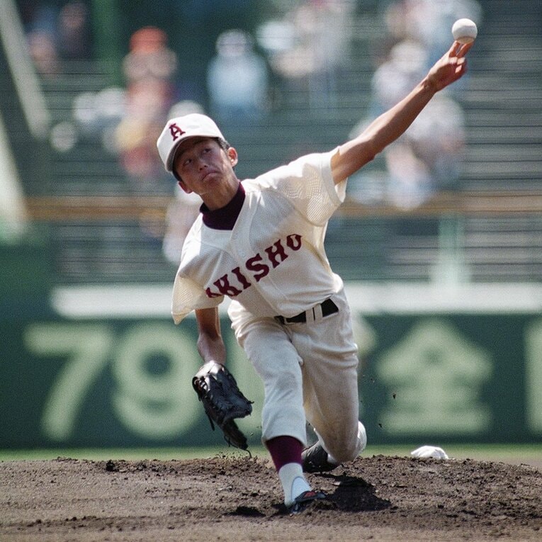 石川雅規／秋田商 ／ photograph by JIJI PRESS