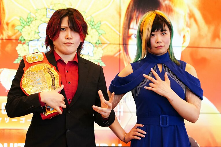 MIRAIの挑戦を受けるワールド王者の林下詩美　©Essei Hara