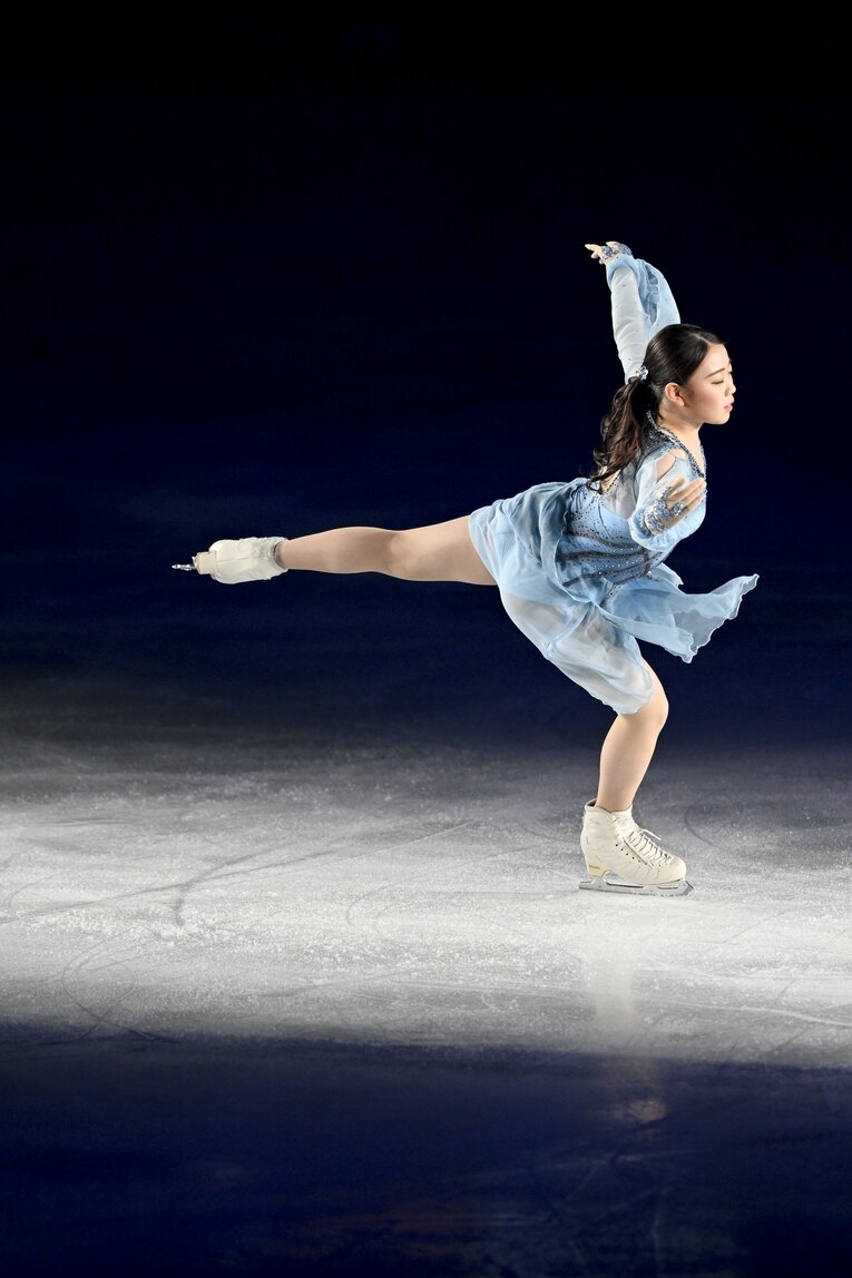 今年4月上旬、スターズ・オン・アイス大坂公演で演技を披露する紀平　©Asami Enomoto