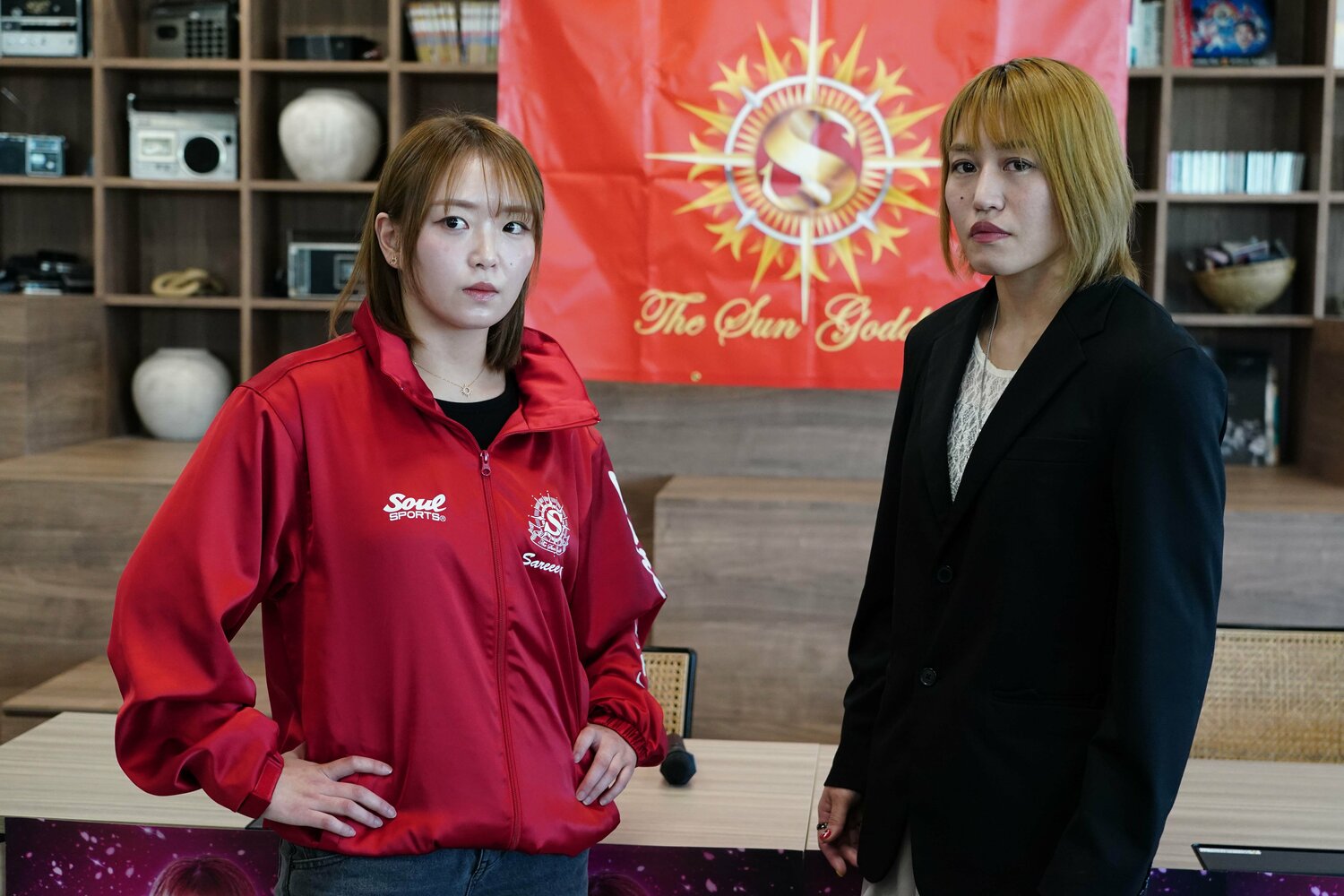 Sareeeと朱里はIWGP女子王座への挑戦権をかける形で3月10日に対決する　©Essei Hara