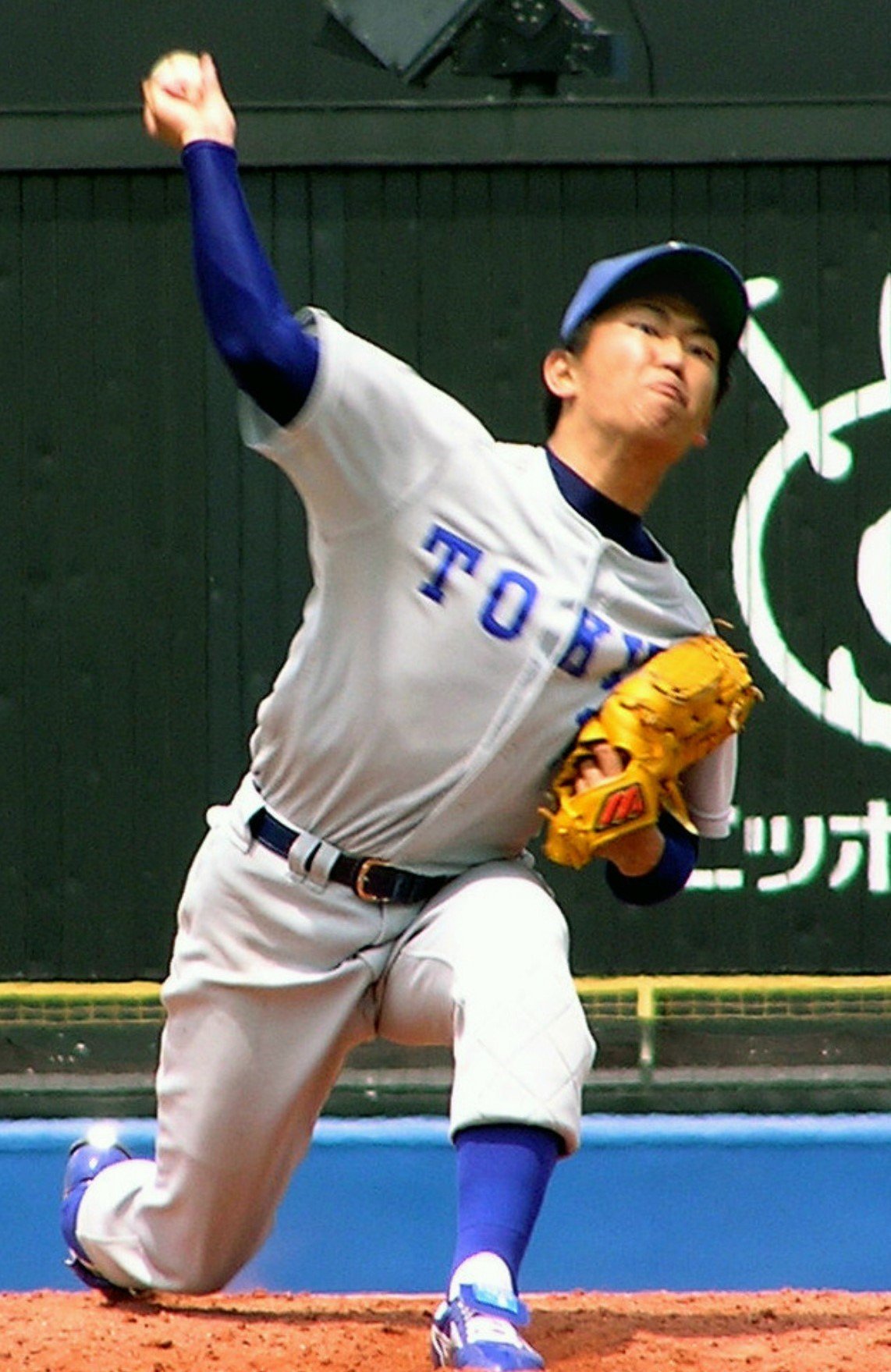 写真は1年生の春の新人戦で神宮デビューした楠井　©KYODO