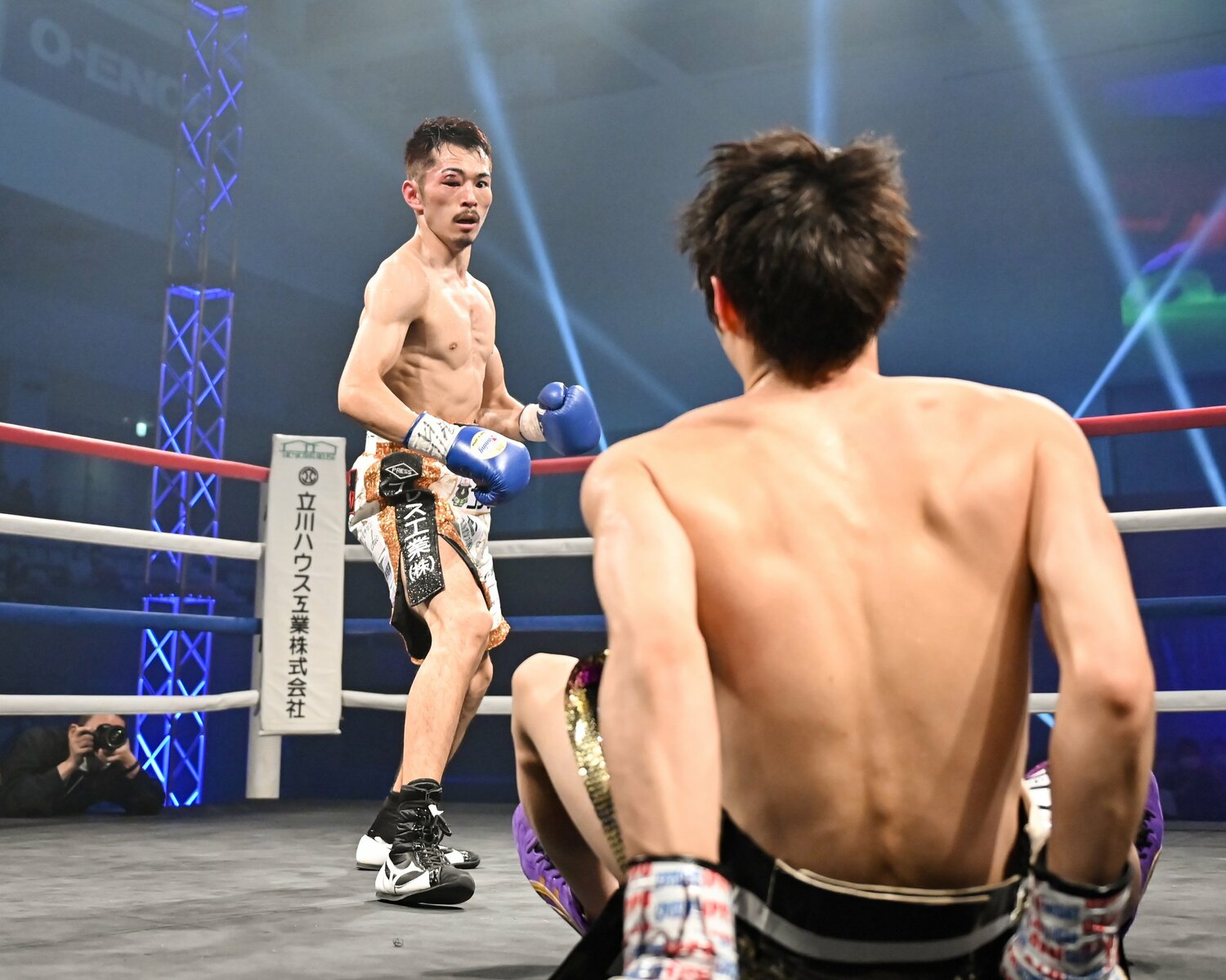 vs丸田陽七太/WBOアジアパシフィック王座決定戦/日本フェザー級タイトルマッチ(2022年5月15日)©︎Hiroaki Yamaguchi/AFLO