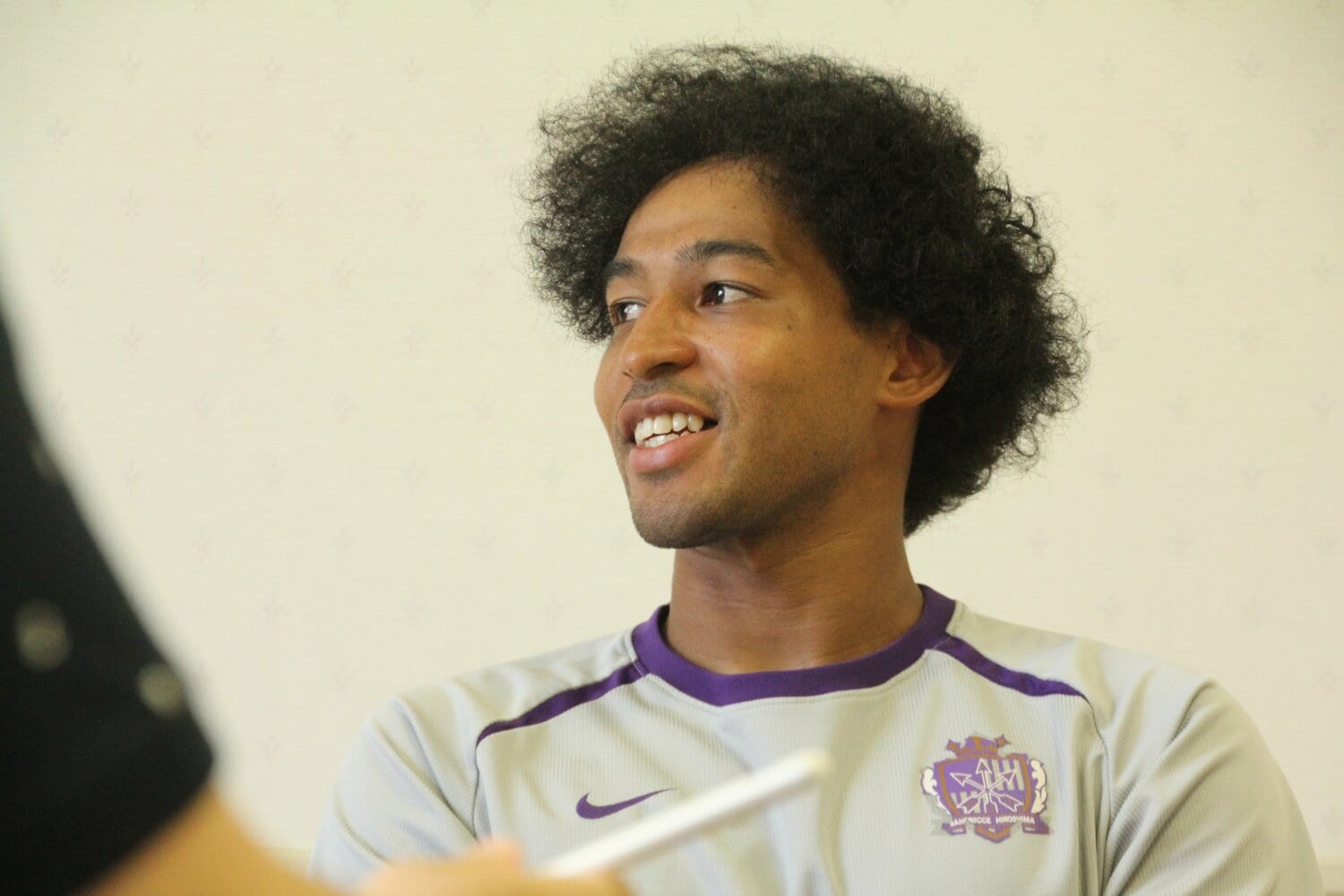 広島にてインタビューに応じてくれたジャーメイン ©NumberWeb