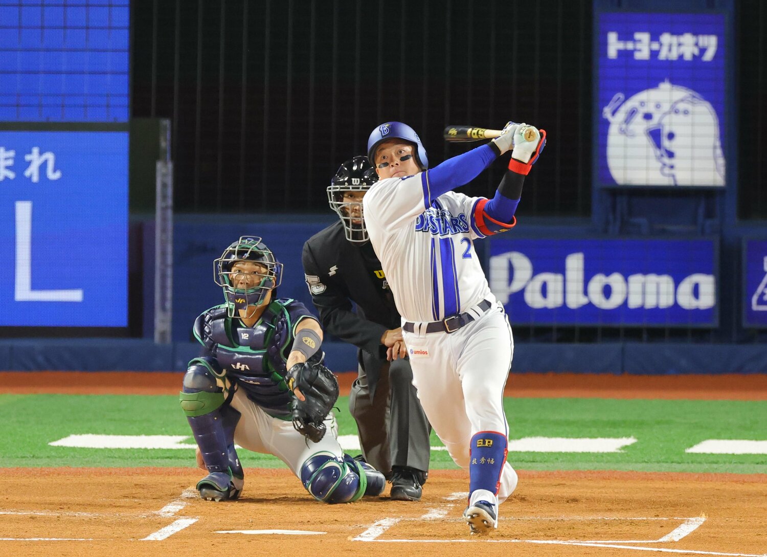 開幕戦では先頭打者で初球をホームランする離れ業を見せた　©Sankei Shimbun