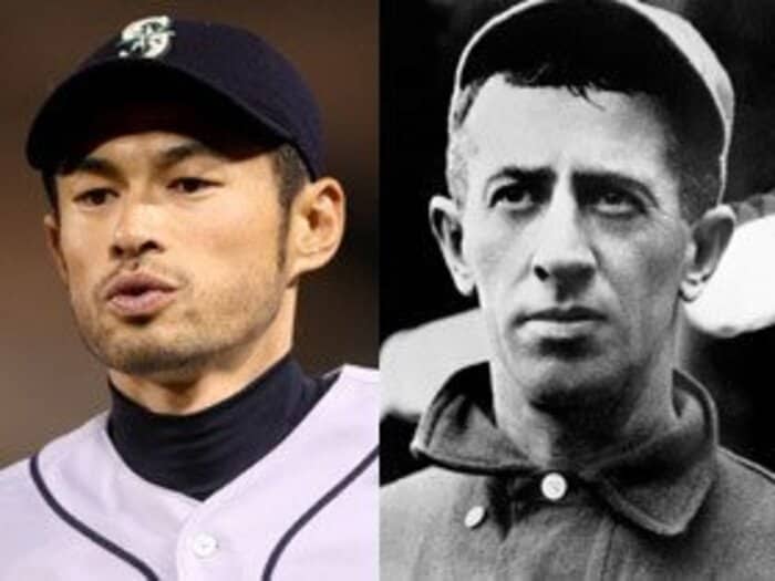 短いバットと200本安打。~イチローは100年前にもいた!?~<Number Web> photograph by Stephen Dunn/Getty Images|National Baseball Hall of Fame Library/MLB Photos via Getty Images