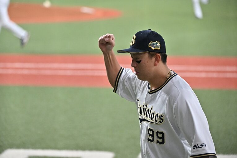 日本シリーズ第5戦で好守を見せ、会心の表情の杉本　©︎Hideki Sugiyama