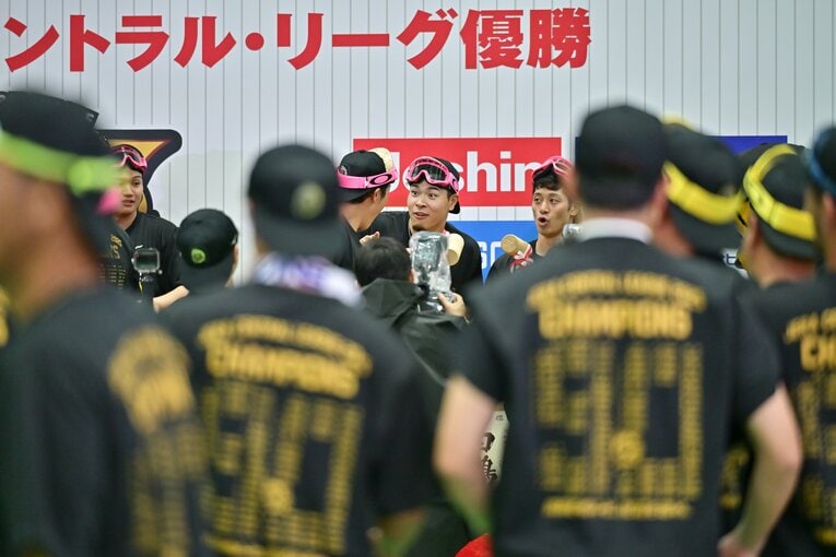 阪神タイガース 優勝ビールかけ　©︎Hideki Sugiyama 