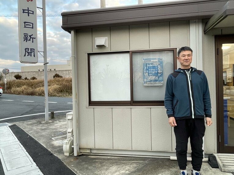 【仕事風景】新聞販売店でオーナーを務める元中日・前原博之さん　©NumberWeb