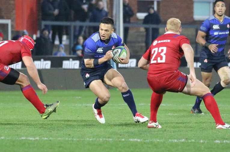 日本代表デビューを飾った梶村祐介（2018年11月、ロシア戦）　©Nobuhiko Otomo