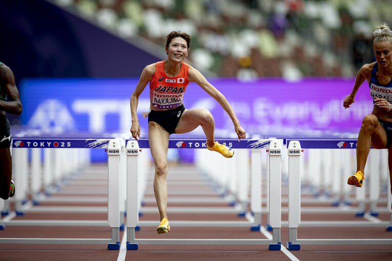 【東京世界陸上】100mハードル予選を走る中島ひとみ（長谷川体育施設）　©Kiichi Matsumoto