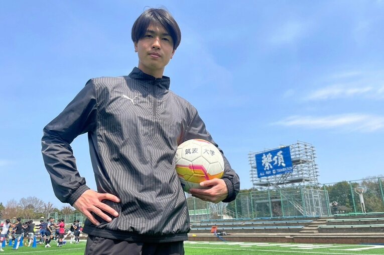 リーグ連覇を狙う筑波大学でヘッドコーチに就任した戸田伊吹（4年）。プレーヤーとして入学したが、2022年から指導者に専念している　©Takahito Ando