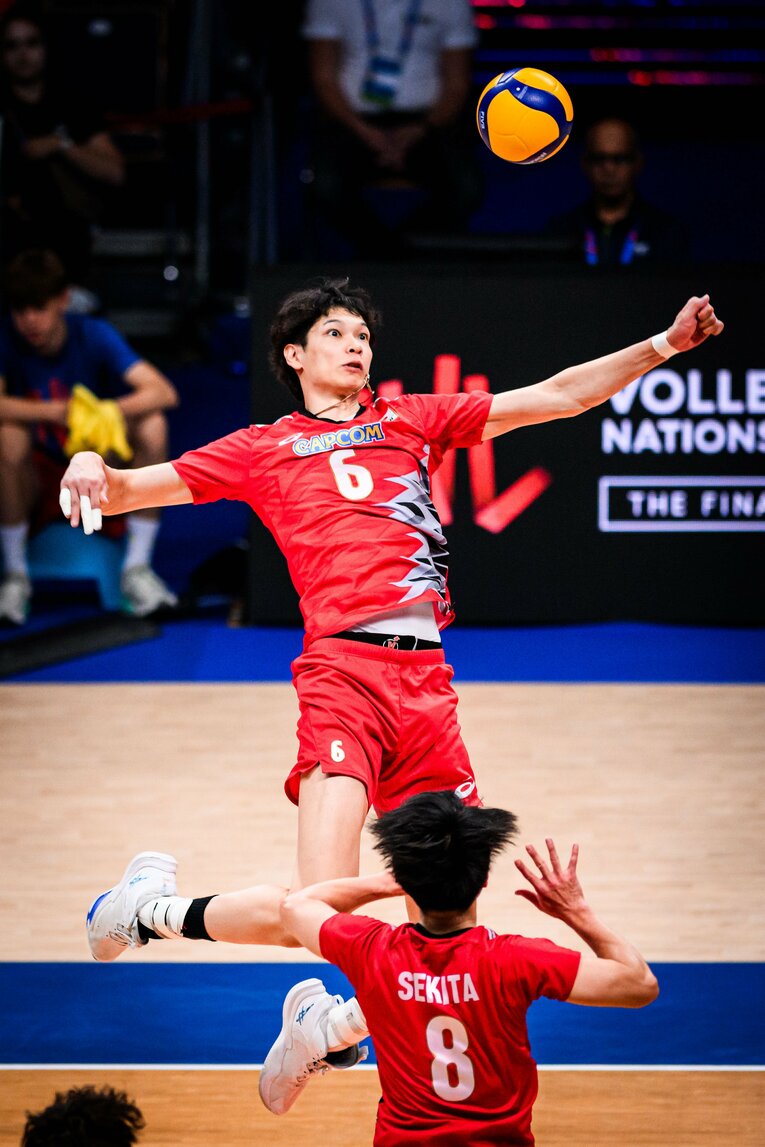 山内晶大（VNL準々決勝カナダ戦）©︎Volleyball World