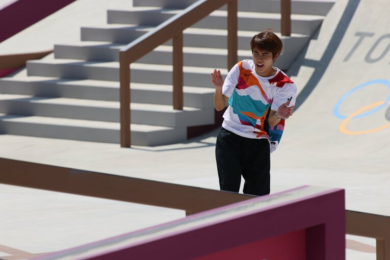 東京五輪で金メダルを獲得した堀米雄斗　©JMPA