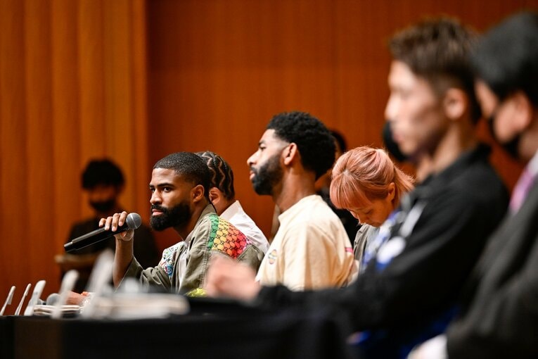 試合3日前に行われた公式会見での様子。フルトン陣営の思わぬ発言は物議を醸したが、井上尚弥は「正々堂々と戦うので、ご心配なく」と一蹴した　©︎Hiroaki Yamaguchi