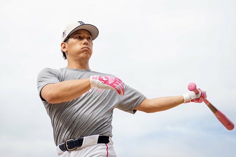 復帰が迫っている吉田正尚。レッドソックスのチーム事情がある中、持ち前の打撃力を見せつけられるか ／ photograph by Maddie Malhotra/Boston Red Sox/Getty Images