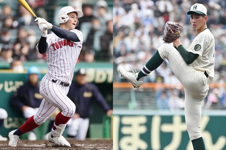 プロスカウトに聞いた“センバツ注目の球児”。豊川のモイセエフ・ニキータ、報徳学園の今朝丸裕喜 ／ photograph by JIJI PRESS/Hideki Sugiyama