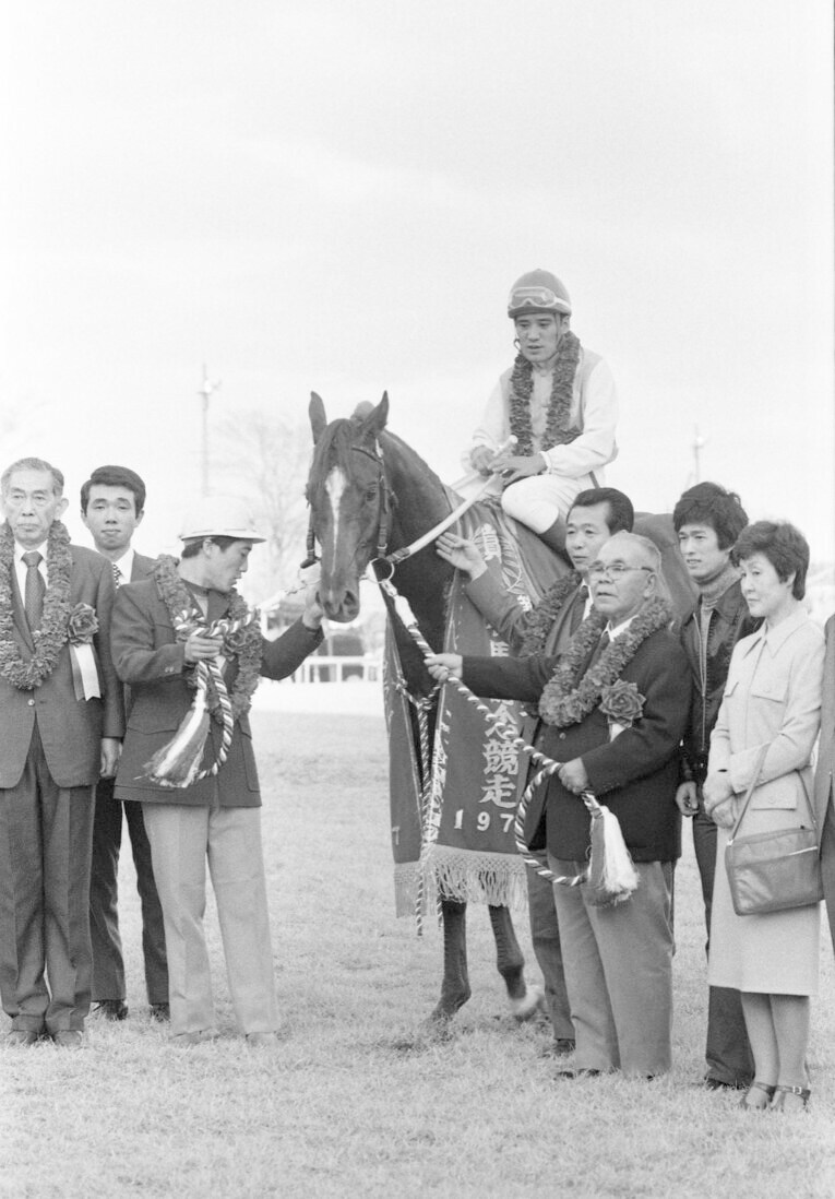 テンポイントの天皇賞（1977年）　©JIJI PRESS