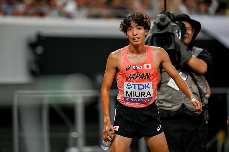 【東京世界陸上】1組3着で予選を危なげなく通過した三浦　©Nanae Suzuki　※スワイプで他の写真もご覧になれます