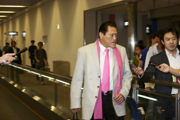 2009年、北朝鮮から帰国したアントニオ猪木　©Shiro Miyake