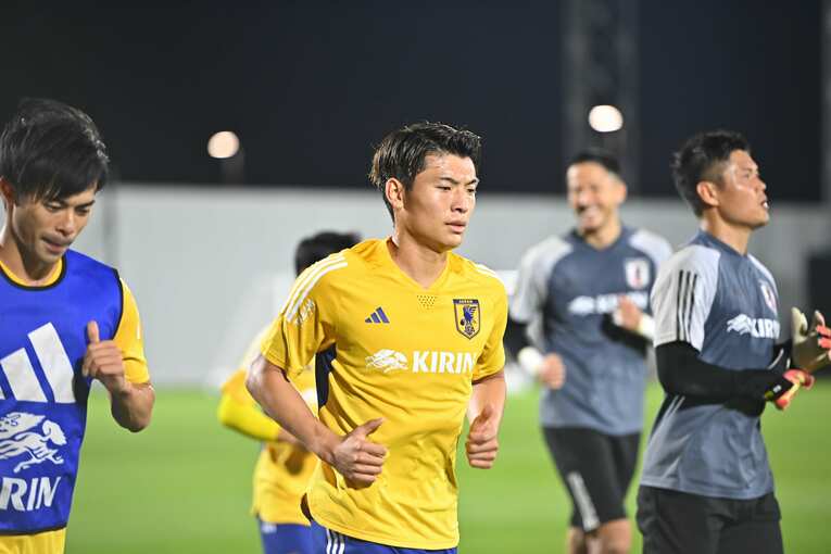 カタールW杯期間の町野　©Takuya Kaneko/JMPA