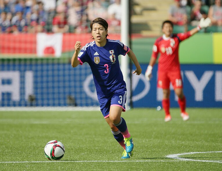 岩清水には出産後もパフォーマンスを保つ、というミッションがあった（写真は2015年女子W杯）　©JIJI PRESS
